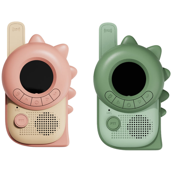 the zoofamily walkie talkie zoo - dino - groen en roze - 2st | ZFK22-DPG | 0
