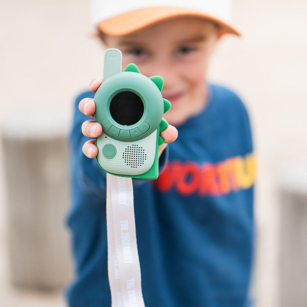 the zoofamily walkie talkie zoo - dino - groen en roze - 2st | ZFK22-DPG | 2