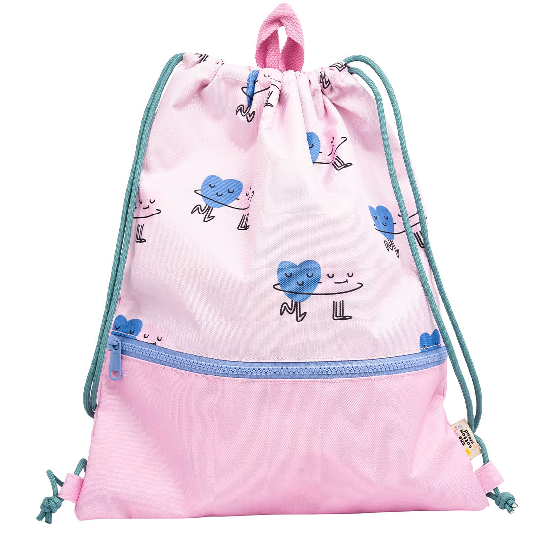 the cotton cloud gym- en zwemtas dancing hearts | TTC-DST-HEA | 