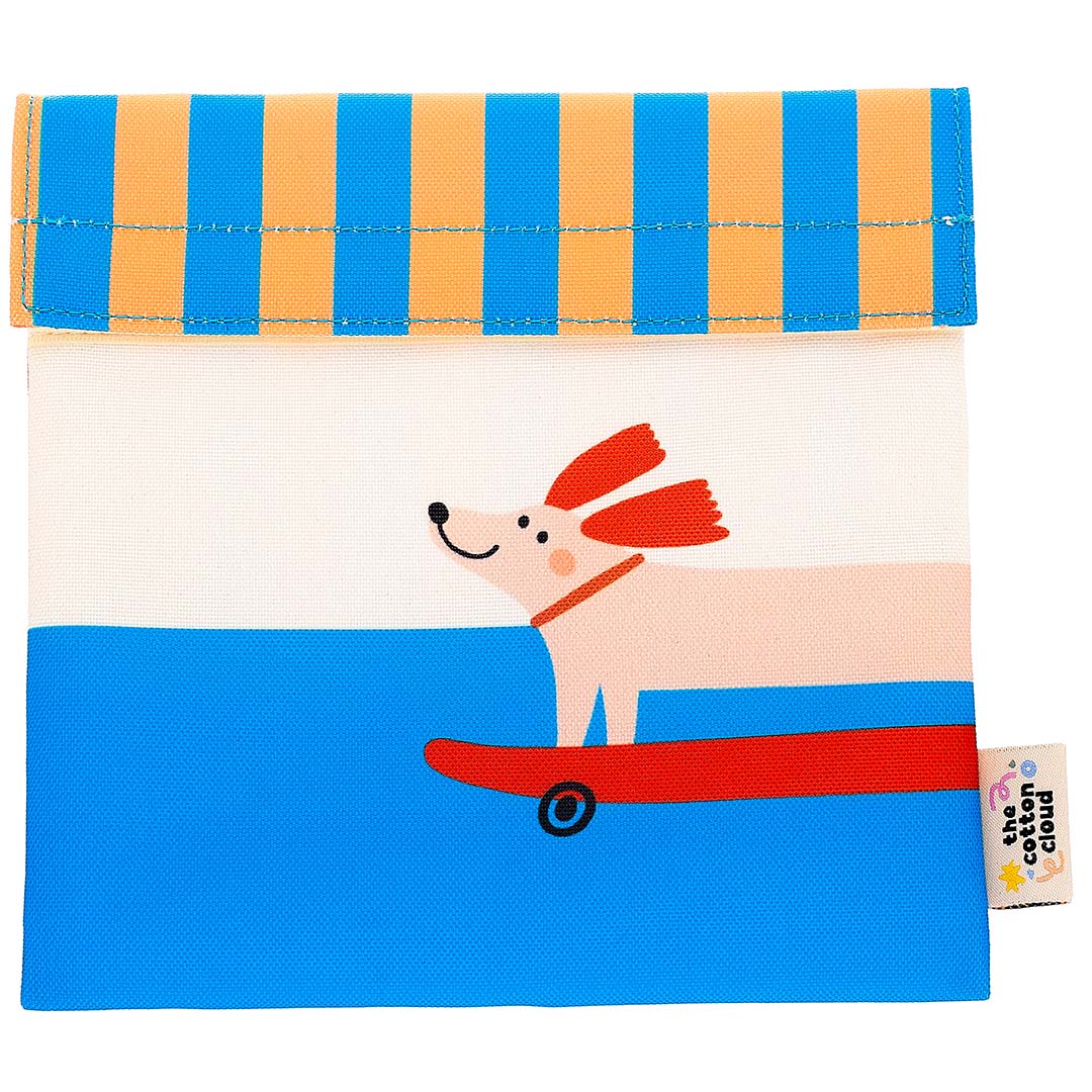 the cotton cloud herbruikbaar lunchzakje woof gang | TTC-SBAG-WOOF | 