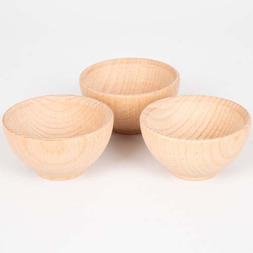 tickit houten bakjes naturel - Ø 7 cm - 3st | 73929 | 0