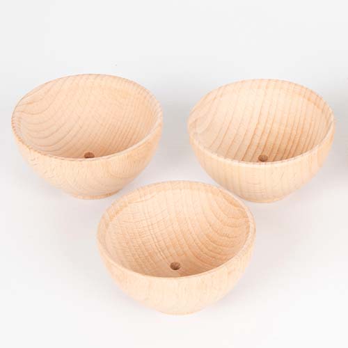 tickit houten bakjes naturel - Ø 7 cm - 3st | 73929 | 1