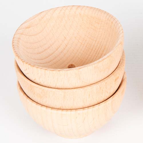 tickit houten bakjes naturel - Ø 7 cm - 3st | 73929 | 3