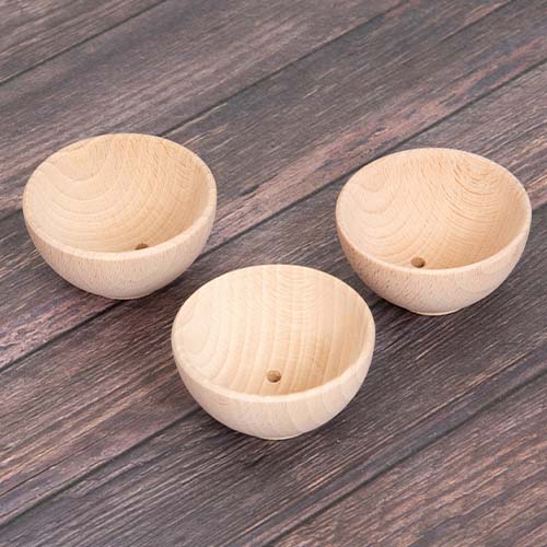 tickit houten bakjes naturel - Ø 7 cm - 3st | 73929 | 4