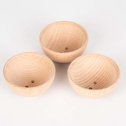 tickit houten bakjes naturel - Ø 7 cm - 3st | 73929 | 5