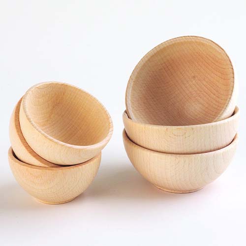 tickit houten bakjes naturel - Ø 7 cm - 3st | 73929 | 7