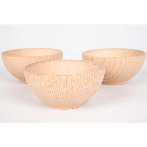 tickit houten bakjes naturel - Ø 9,3 cm - 3st | 73931 | 2