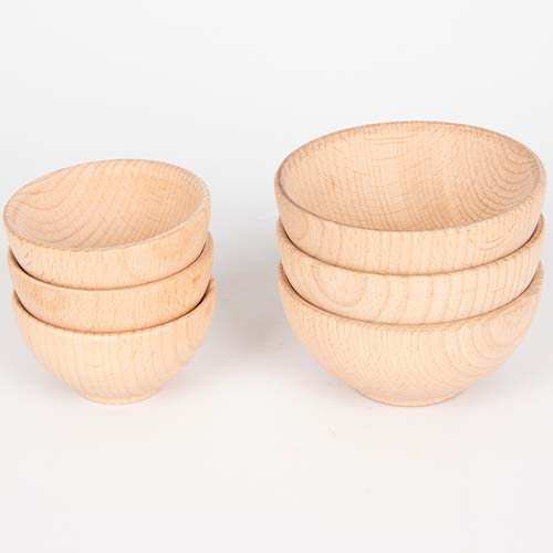 tickit houten bakjes naturel - Ø 9,3 cm - 3st | 73931 | 4
