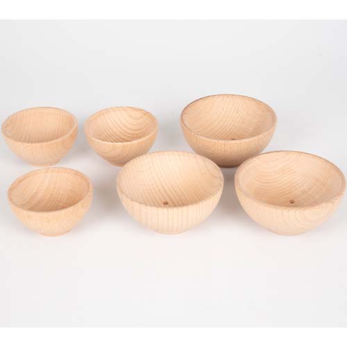 tickit houten bakjes naturel - Ø 9,3 cm - 3st | 73931 | 5