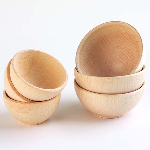 tickit houten bakjes naturel - Ø 9,3 cm - 3st | 73931 | 7