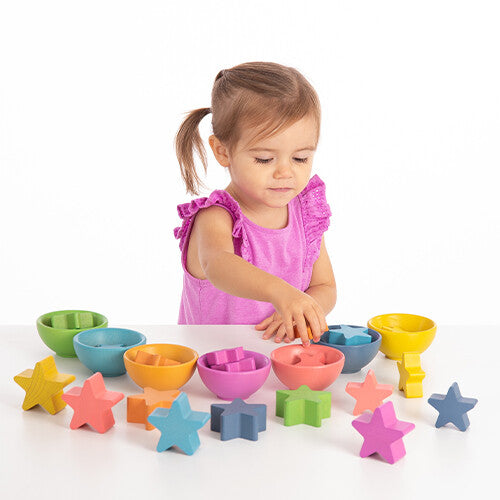 tickit sorteerschaaltjes regenboog - 7st | 73983 | 3