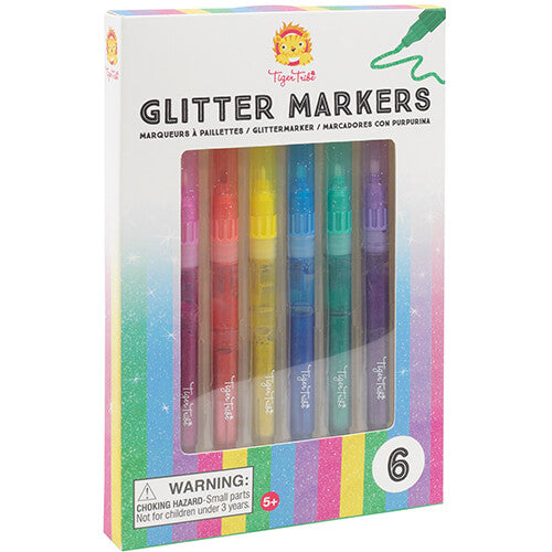 tiger tribe glitterstiften - 6st | 3770132 | 0