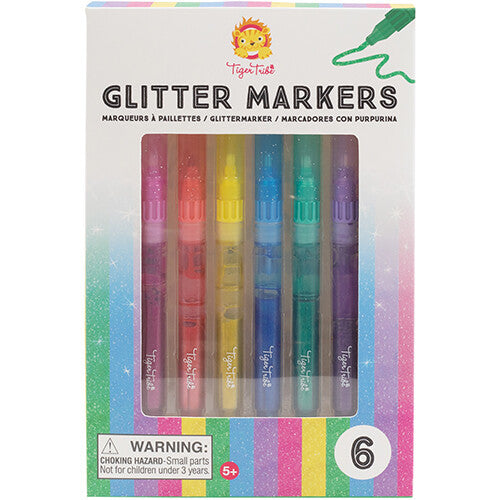 tiger tribe glitterstiften - 6st | 3770132 | 1
