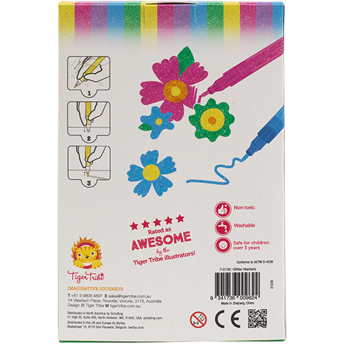 tiger tribe glitterstiften - 6st | 3770132 | 2