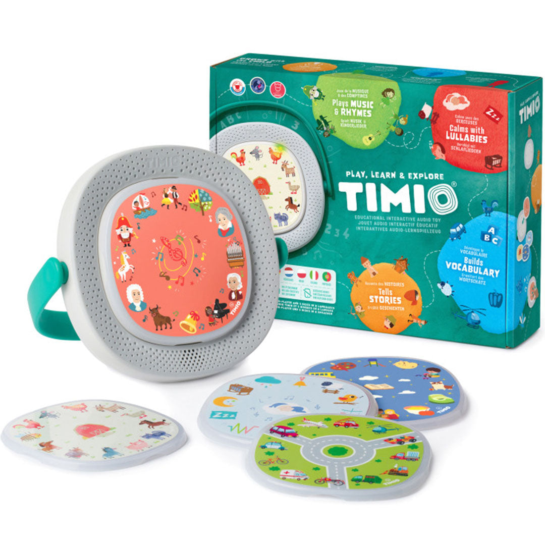 timio audio- & muziekspeler met 5 cd's oplaadbaar