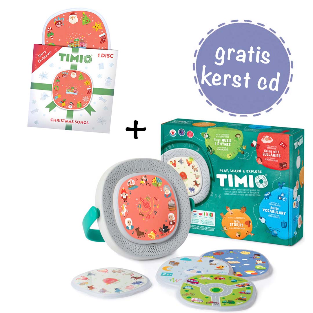 timio audio- & muziekspeler met 6 cd's oplaadbaar - inclusief kerst cd | TMP0404-KERSTCD | 0