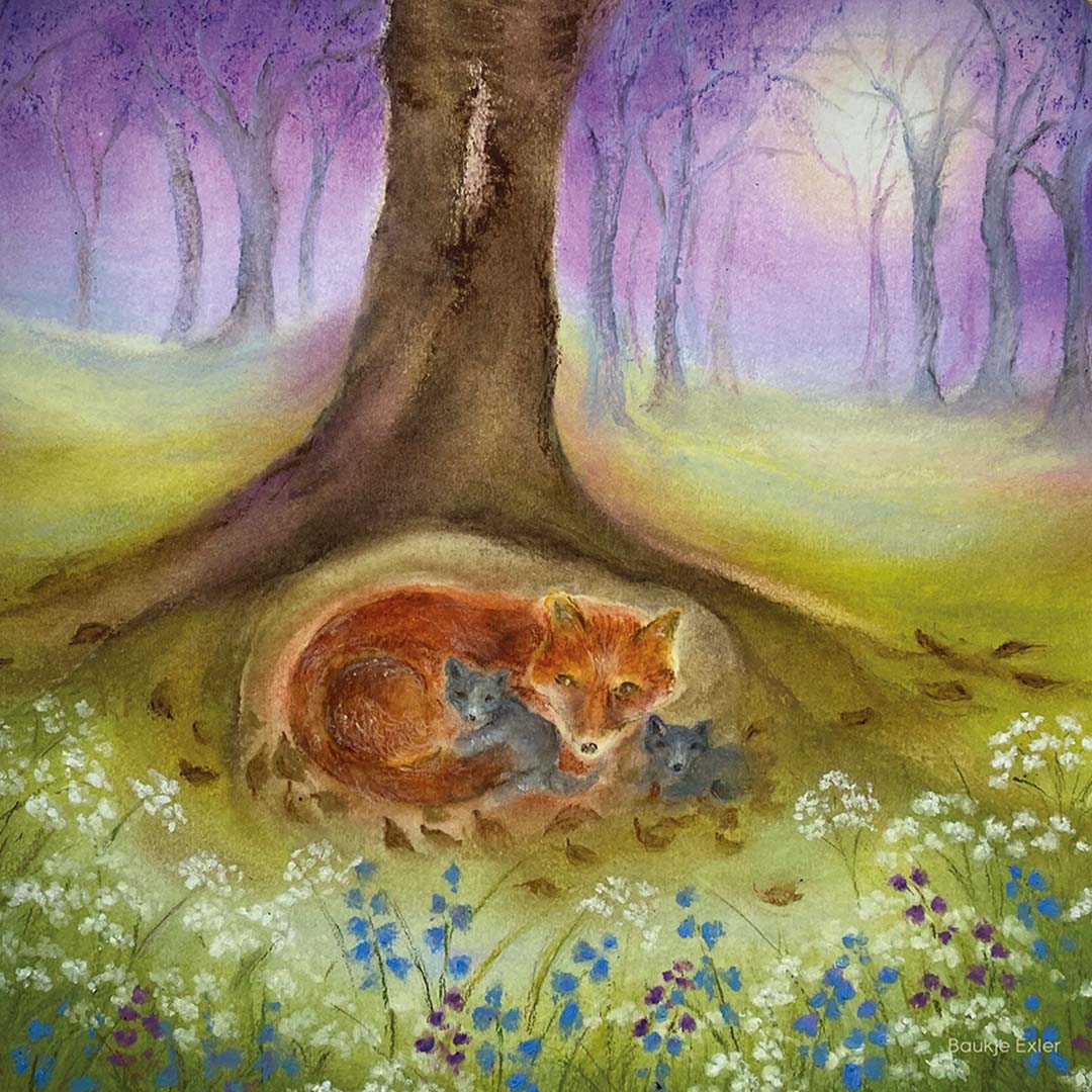 toverlux toverplaat voor toverlamp - vossenfamilie | BA-SIL-FF | 3