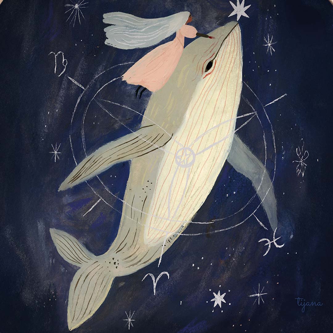 toverlux toverplaat voor toverlamp - walvis | TI-SIL-WH | 1