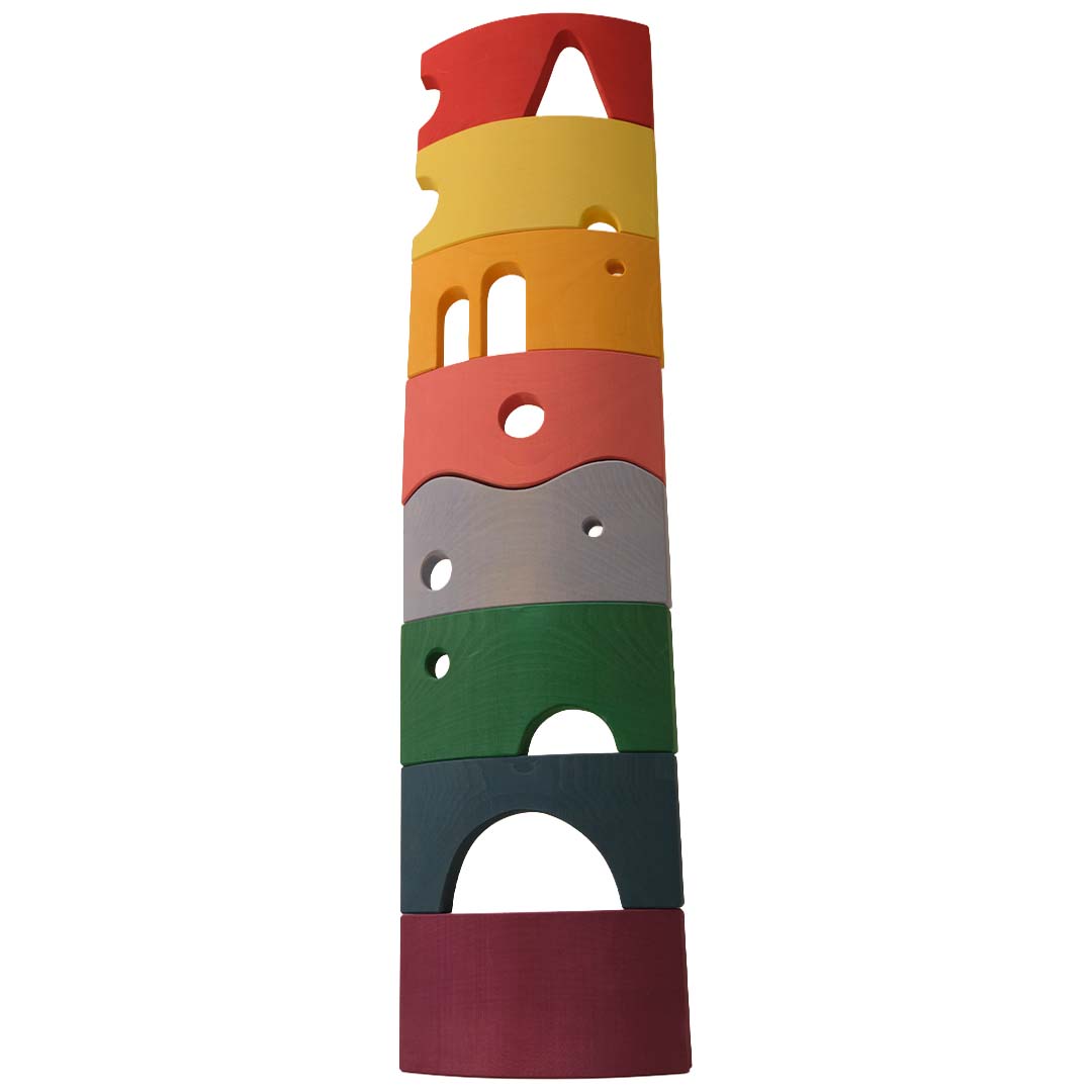 toyto bouwblokken storyboard rainbow - 8st | TOY401 | 1