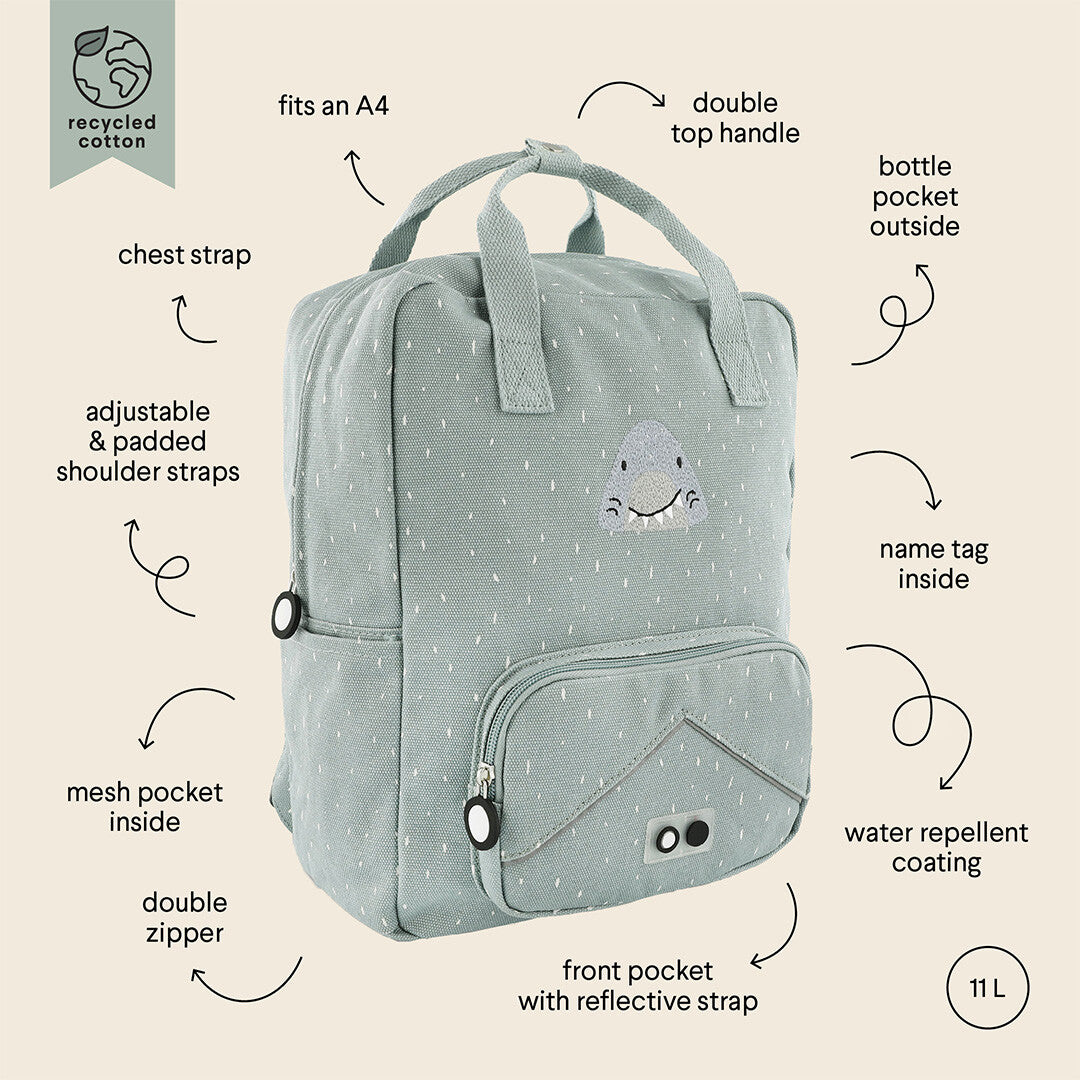 trixie kinderrugzak mr. shark - 34 cm | 94-225 | 5