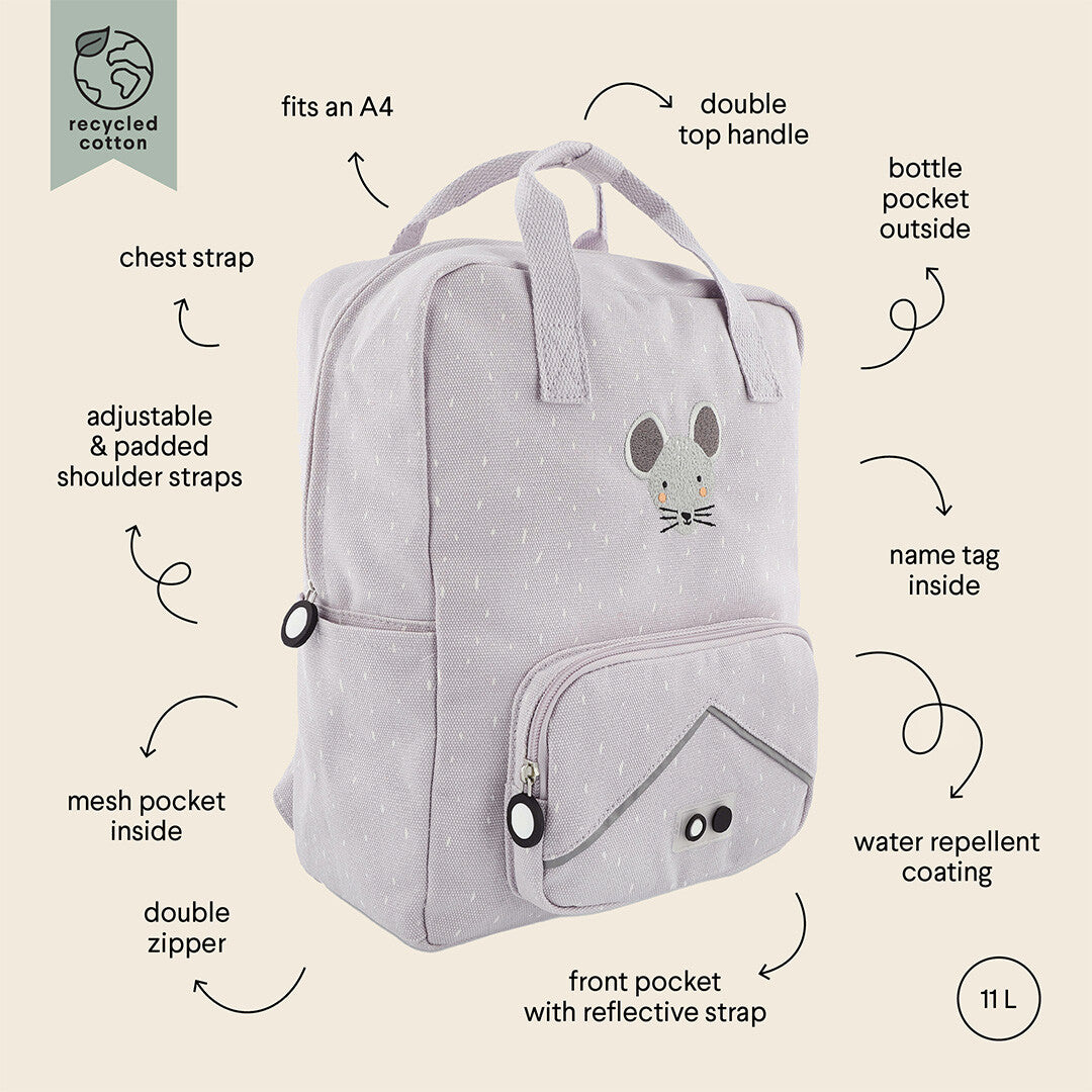 trixie kinderrugzak mrs. mouse - 34 cm | 94-209 | 3