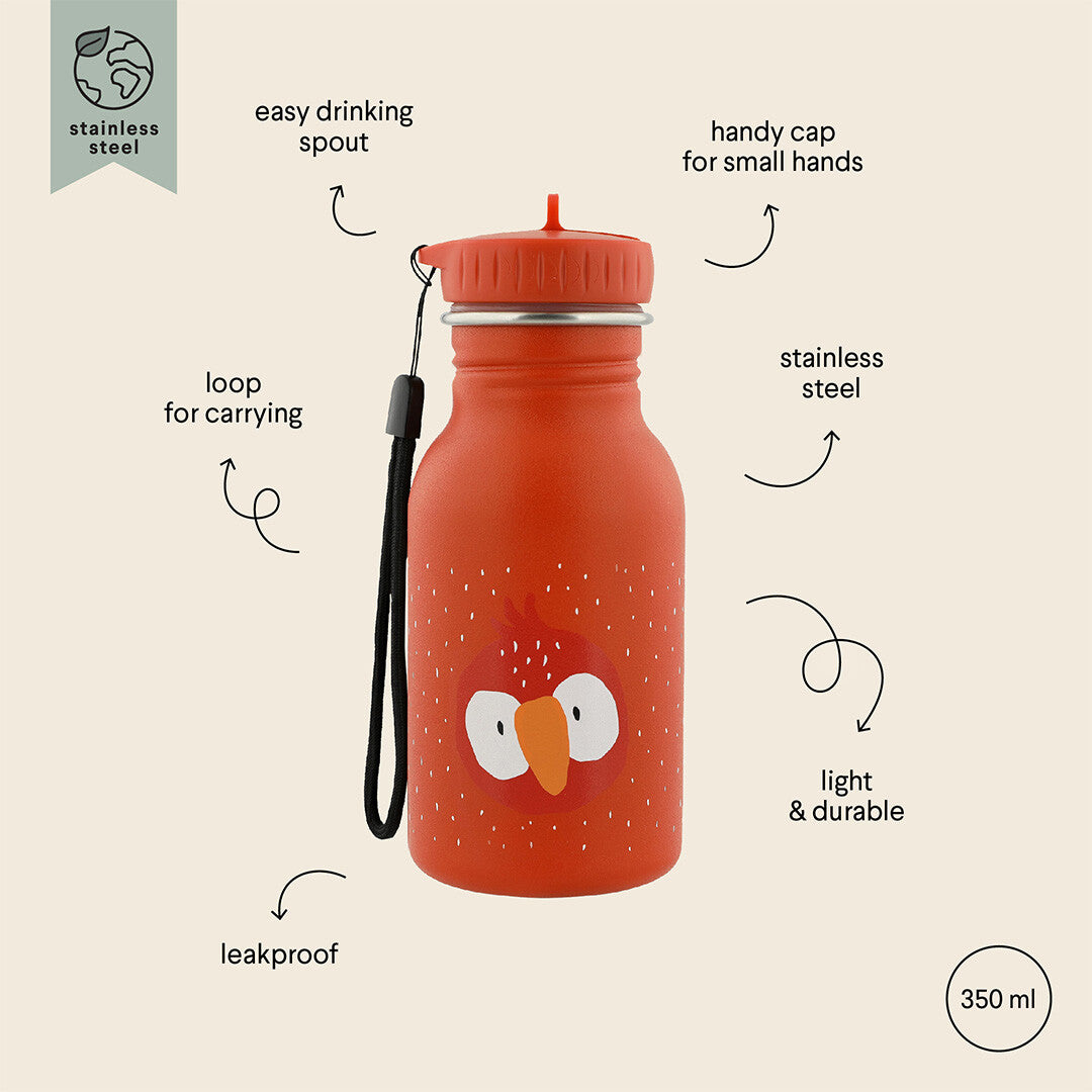 trixie rvs drinkfles mr. parrot - 350 ml | 40-227 | 3