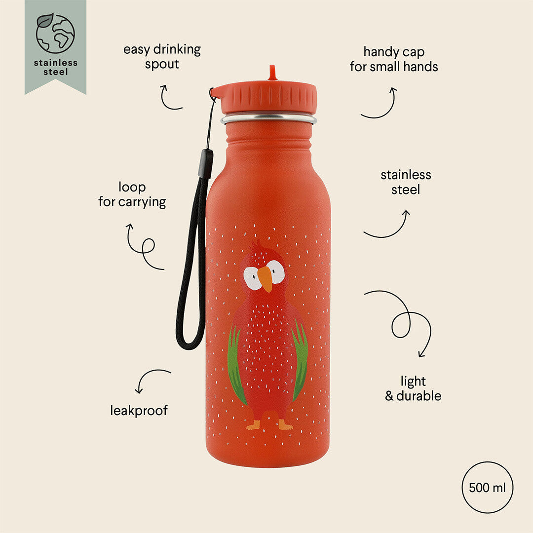 trixie rvs drinkfles mr. parrot - 500 ml | 41-227 | 3
