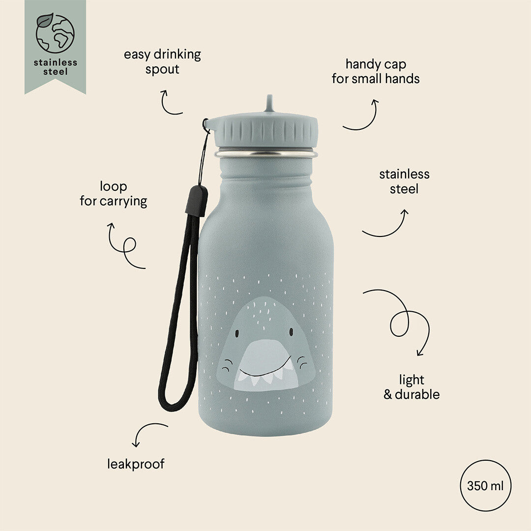 trixie rvs drinkfles mr. shark - 350 ml | 40-225 | 3