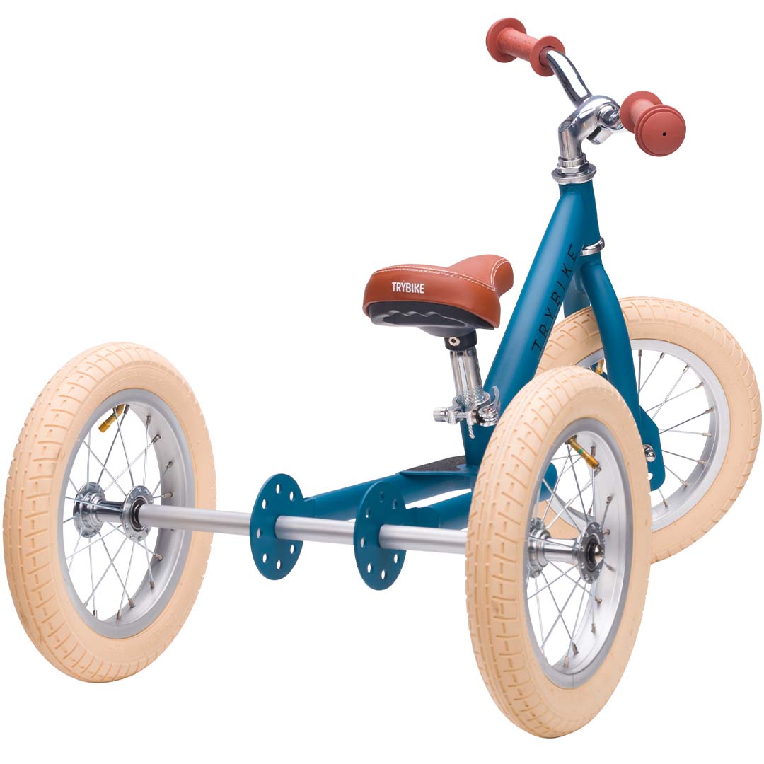 trybike steel 2-in-1 loopfiets vintage blauw mat - bruin  | TBS3-MBLU-VIN | 3