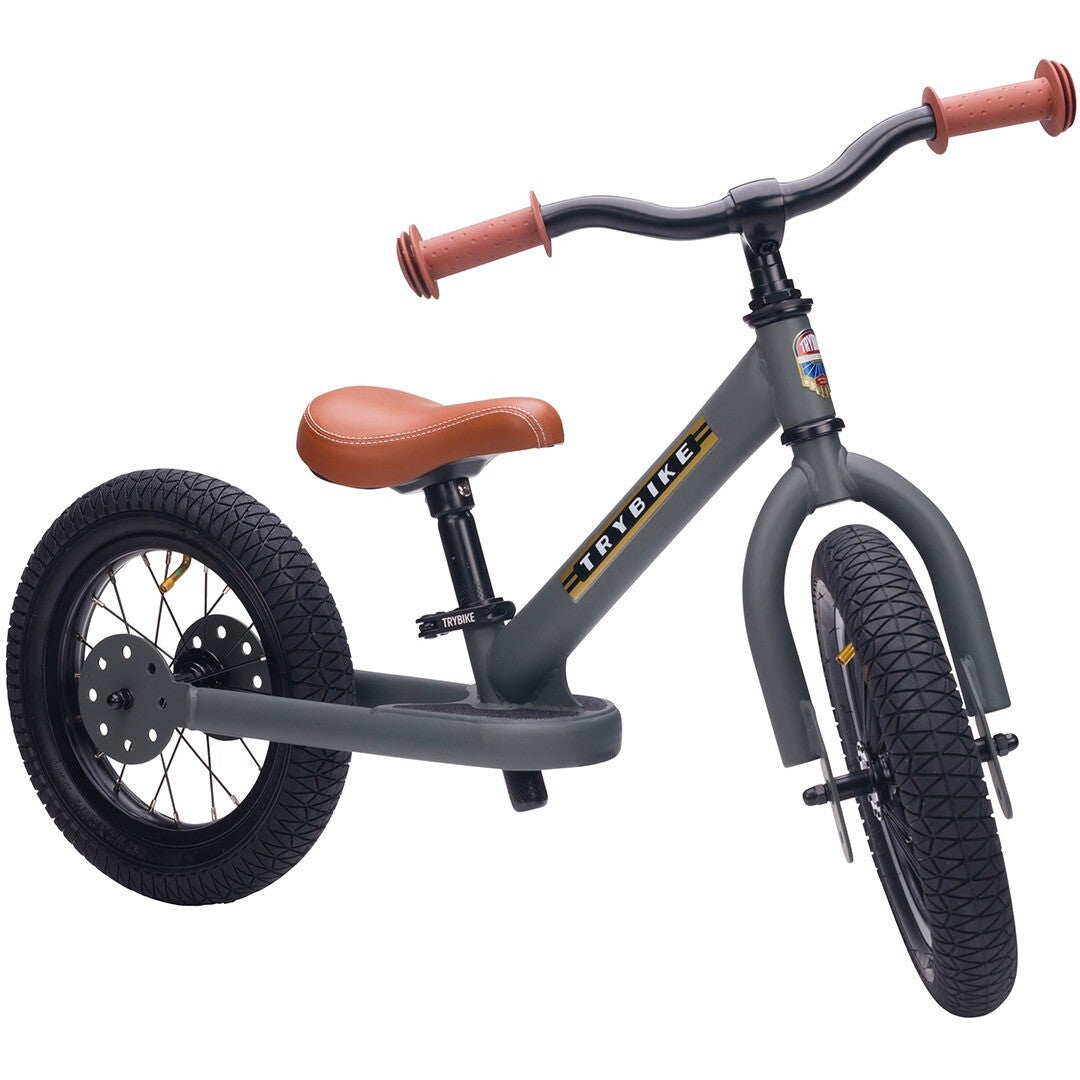 trybike steel loopfiets grijs mat - bruin | TBS2-MGRY | 3