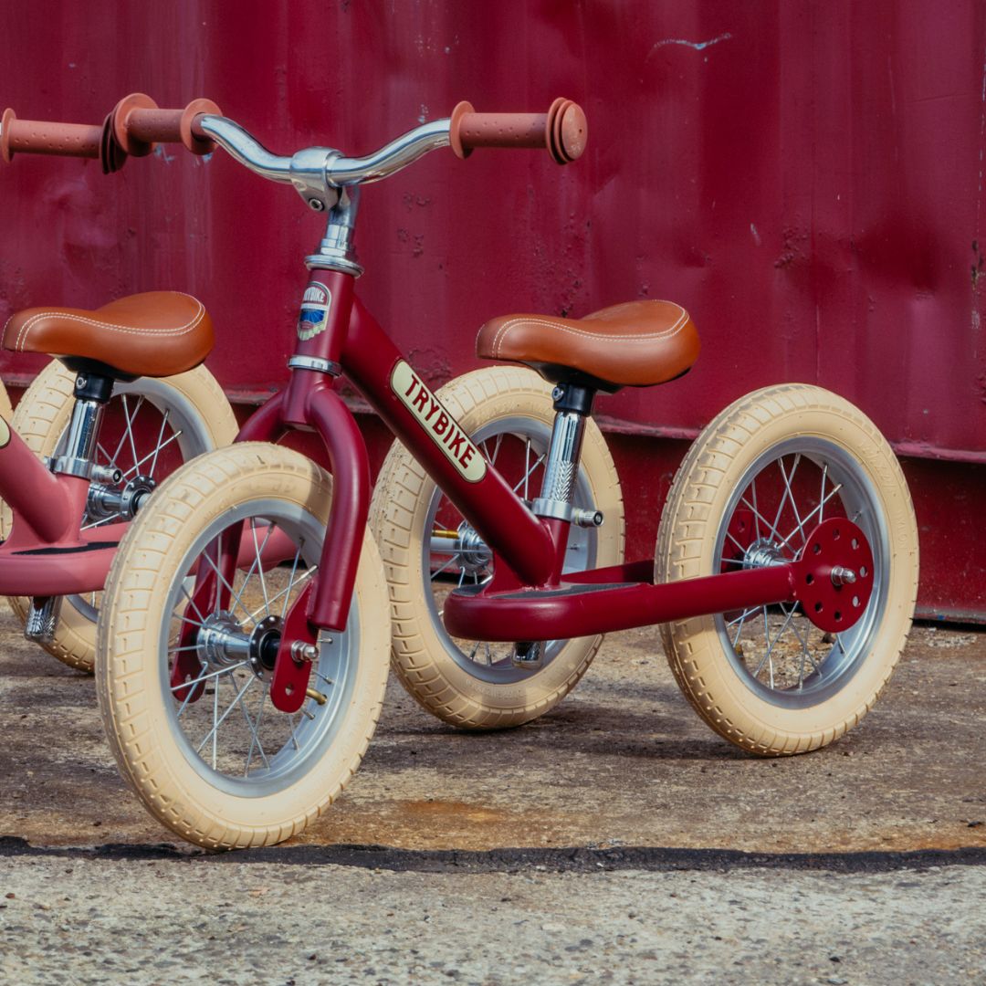 trybike steel loopfiets vintage rood mat - bruin | TBS-2-MRED-VIN | 5