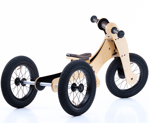 trybike wood 4-in-1 loopfiets - bruin/zwart | TBW-3-BRN | 3
