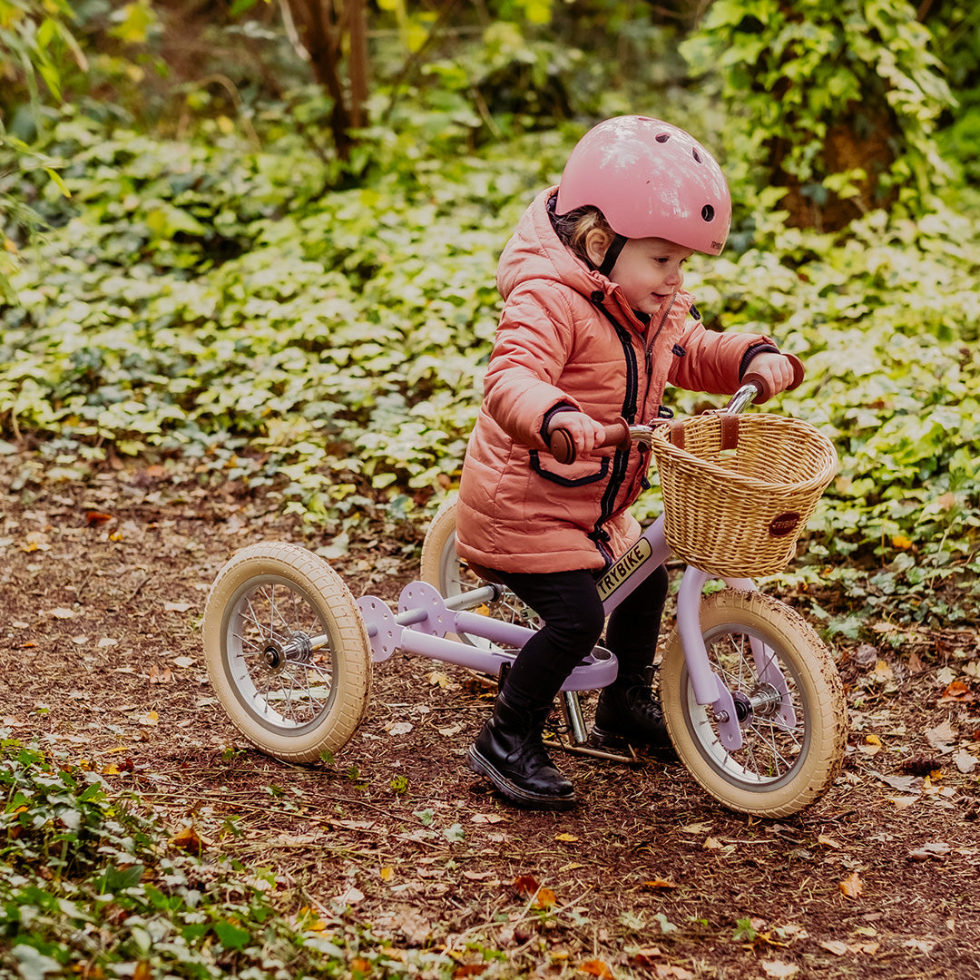 trybike steel 2-in-1 loopfiets vintage lila mat - bruin | tbs3mprlvin | 2