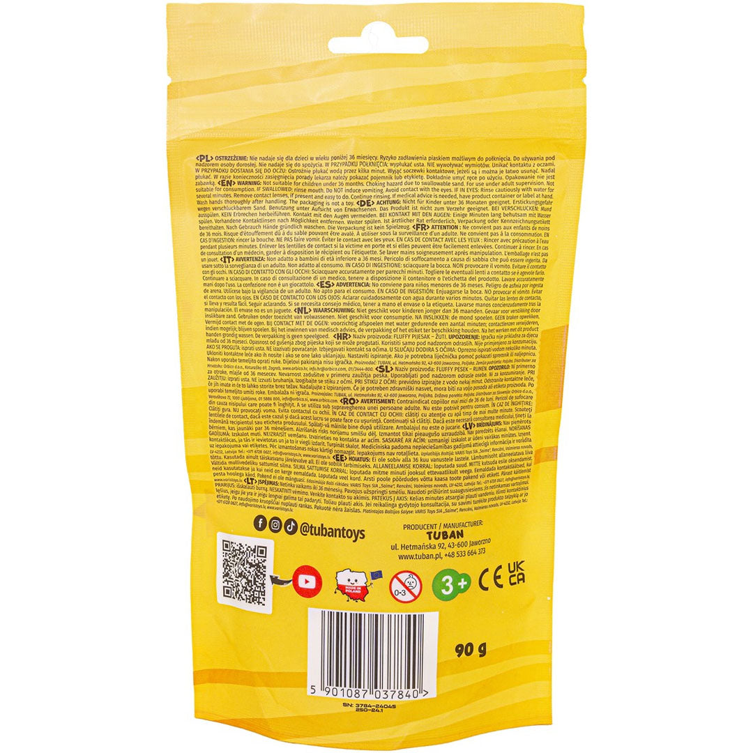 tuban kinetisch zand fluffy - geel - 90 gr | 860TU3784 | 1