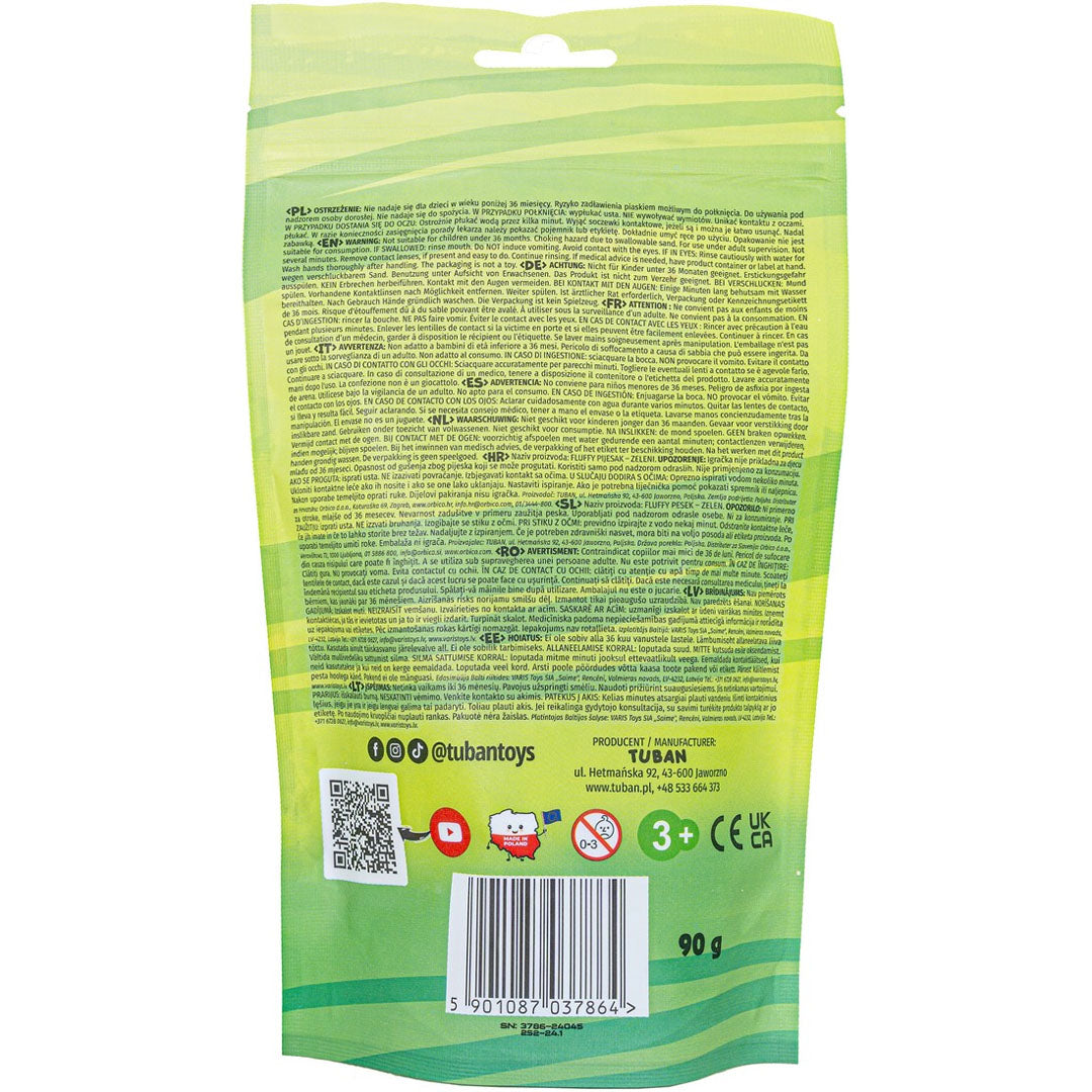 tuban kinetisch zand fluffy - groen - 90 gr | 860TU3786 | 1