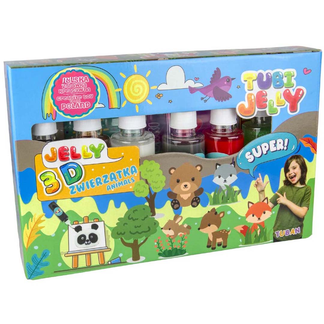 tuban tubi jelly set met 6 kleuren - dieren | 860TU3326 | 1
