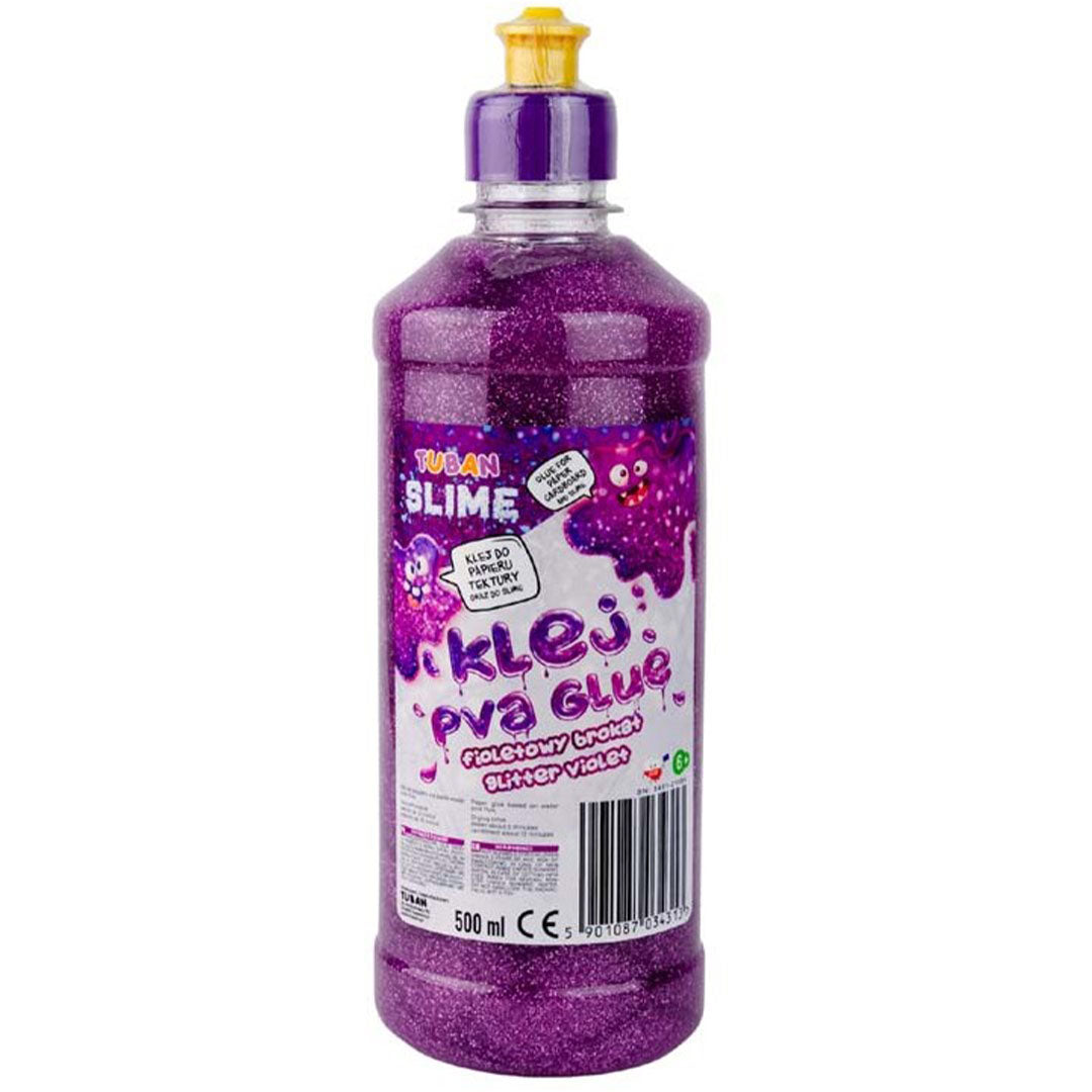 tuban pva lijm glitter - paars - 500 ml | 860TU3431 | 1