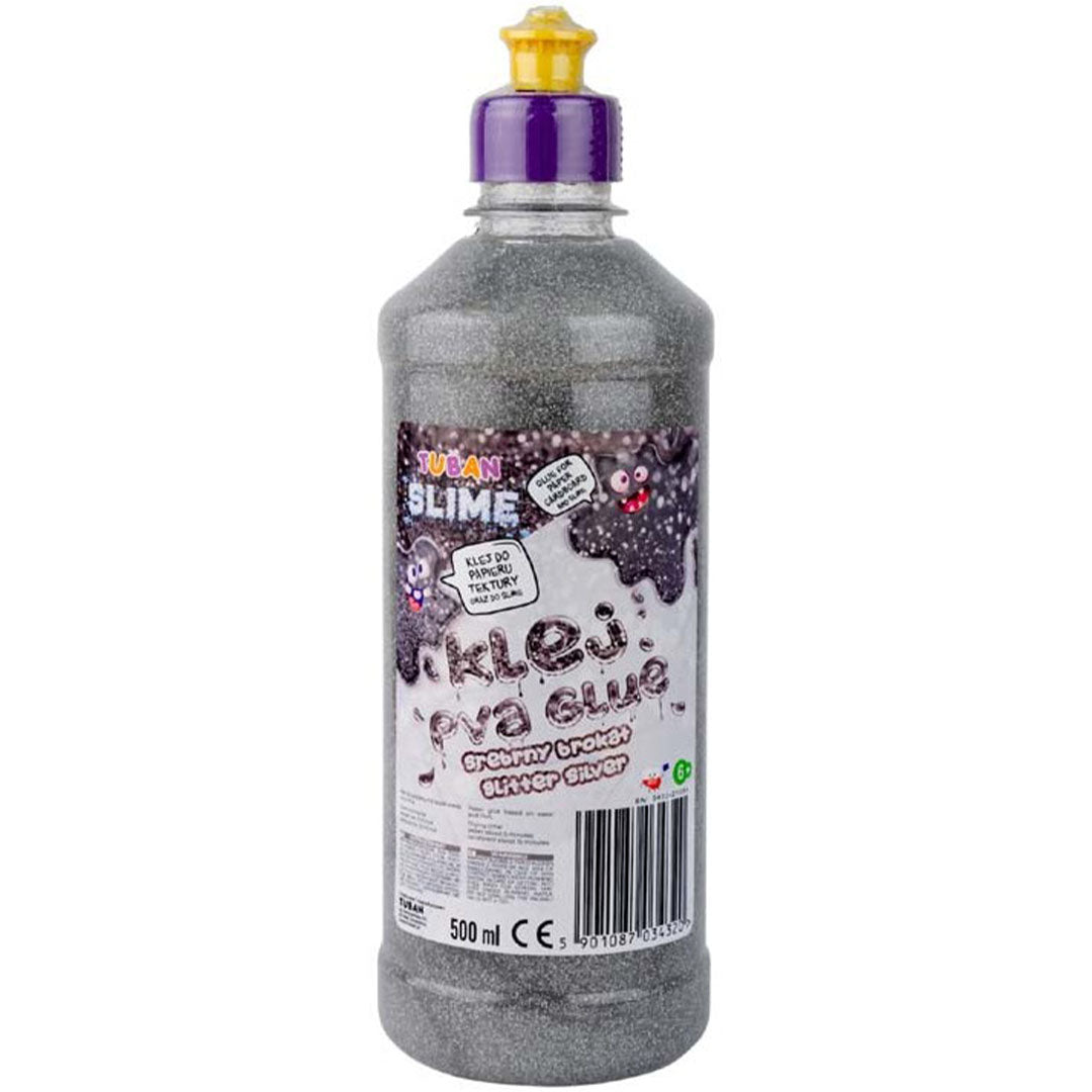 tuban pva lijm glitter - zilver - 500 ml | 860TU3432 | 1