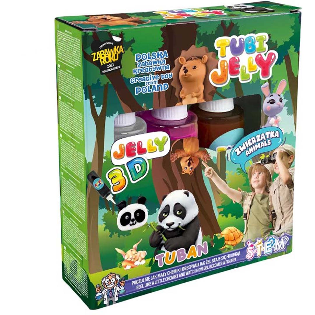 tuban tubi jelly set met 3 kleuren - dieren  860TU3320 | 1