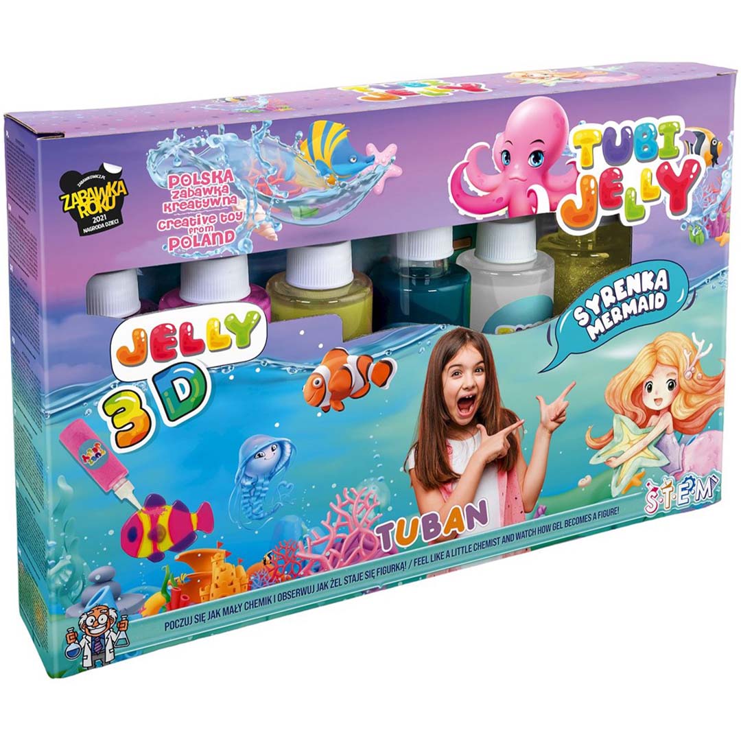 tuban tubi jelly set met 6 kleuren - zeemeermin | 860TU3322 | 1