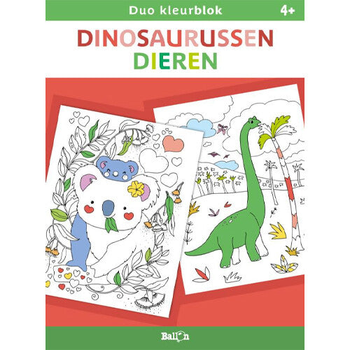 uitgeverij ballon duo kleurblok dinosaurussen en dieren | 1232204 | 0