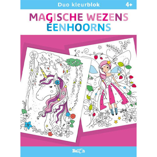 uitgeverij ballon duo kleurblok magische wezens en eenhoorns | 1232206 | 0