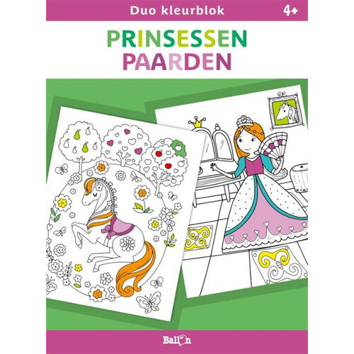 uitgeverij ballon duo kleurblok prinsessen en paarden | 1232208 | 0