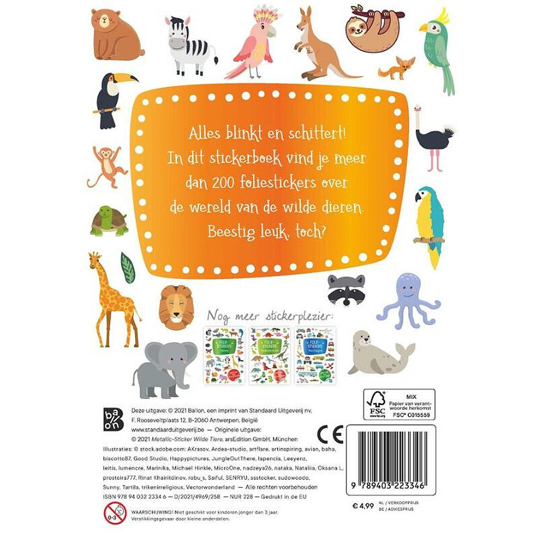 uitgeverij ballon foliestickers wilde dieren | 1232334 | 1