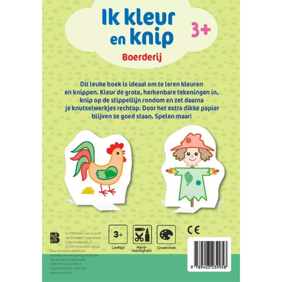 uitgeverij ballon ik kleur en knip - boerderij | 1233995 | 2