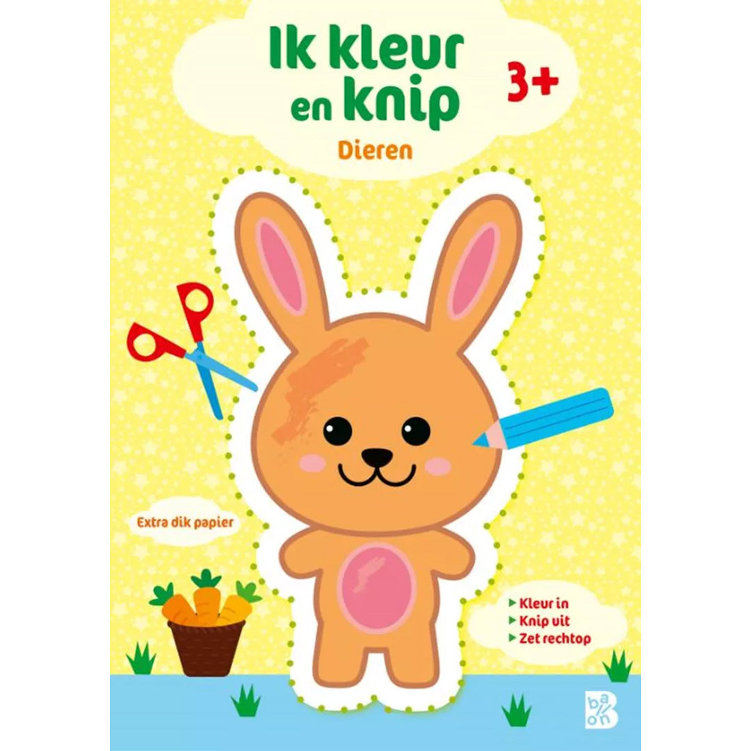 uitgeverij ballon ik kleur en knip - dieren | 1233994 | 0