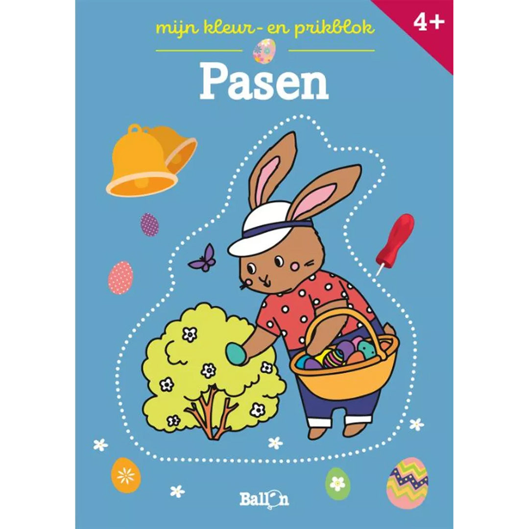 uitgeverij ballon kleur- en prikblok pasen | 1231349 | 0