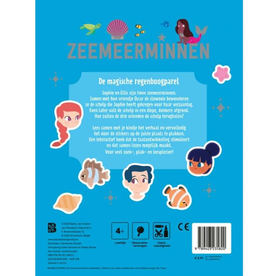 uitgeverij ballon lees- en stickerboek zeemeerminnen | 12335820 | 1