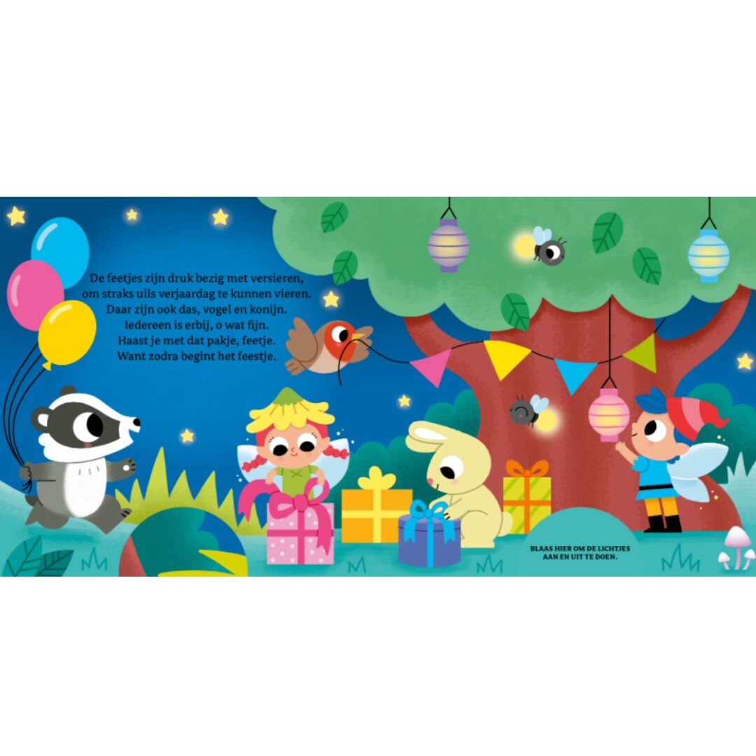uitgeverij ballon mijn lichtjesboek - uil is jarig | 1233346 | 1
