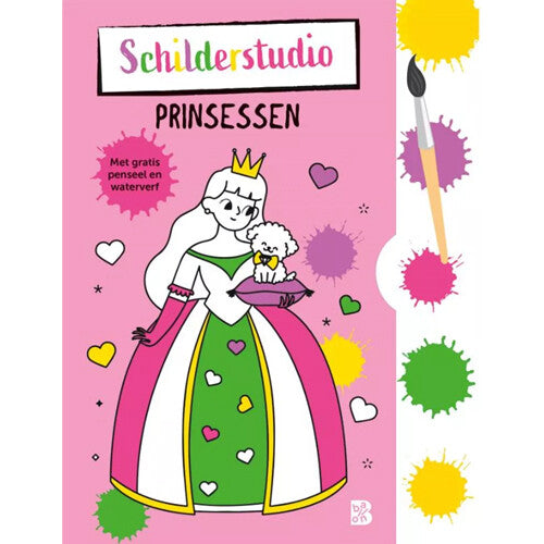 uitgeverij ballon schilderstudio - prinsessen - met waterverf | 1232980 | 0